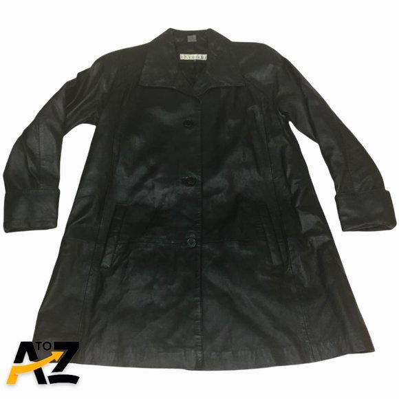 Women's Excelled Black Leather Jacket Size S - Picture 1 of 14